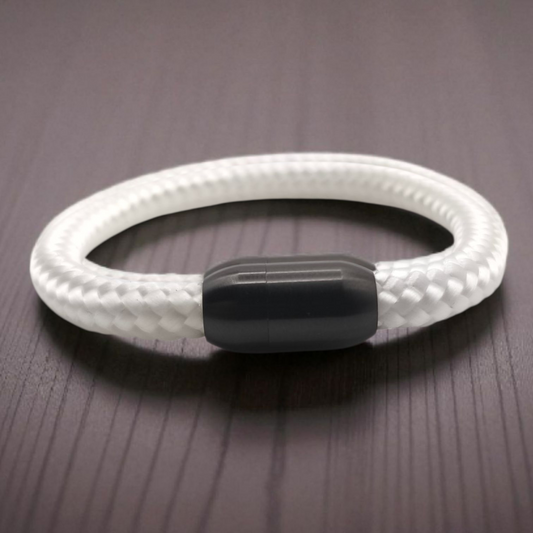 Segeltau-Armband "UNI" in Weiß | 8mm