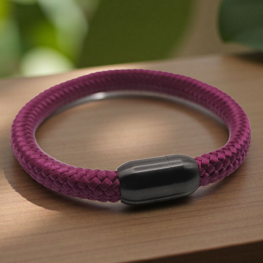 Segeltau-Armband "UNI" in Aubergine | 8mm