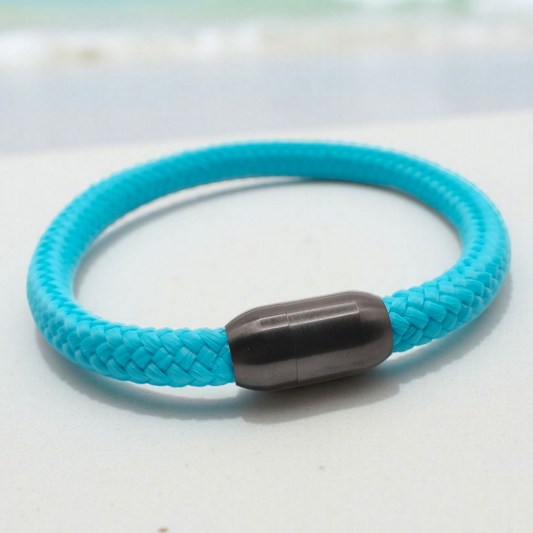 Segeltau-Armband "UNI" in Türkis | 8mm