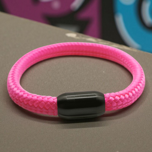 Segeltau-Armband "UNI" in Neon-Rosa | 8mm