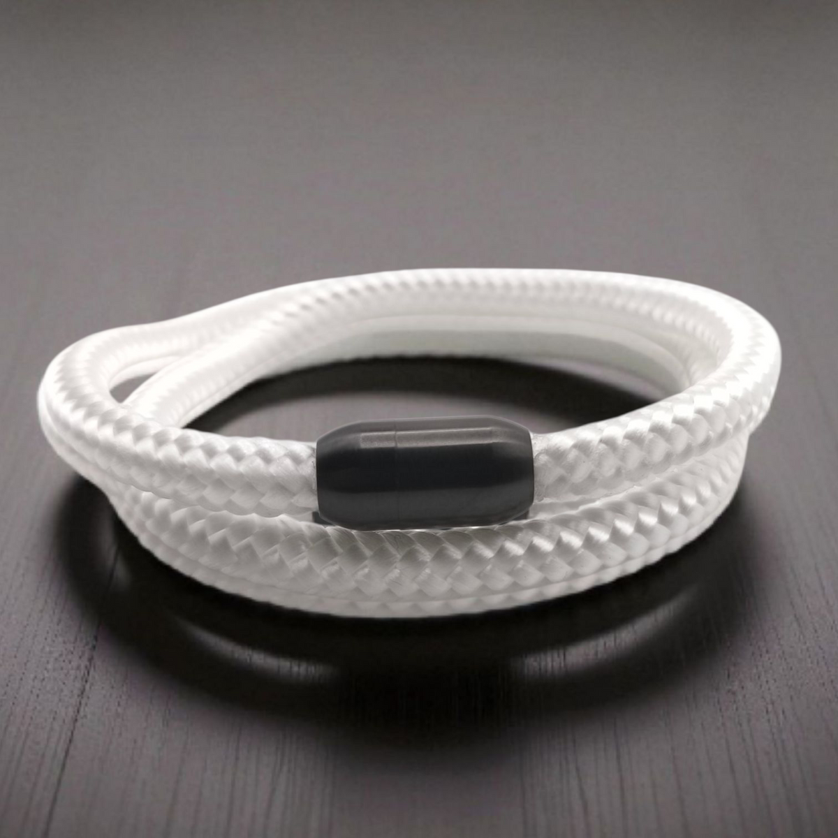 Segeltau-Armband "UNI DOUBLE" in Weiss | 8mm