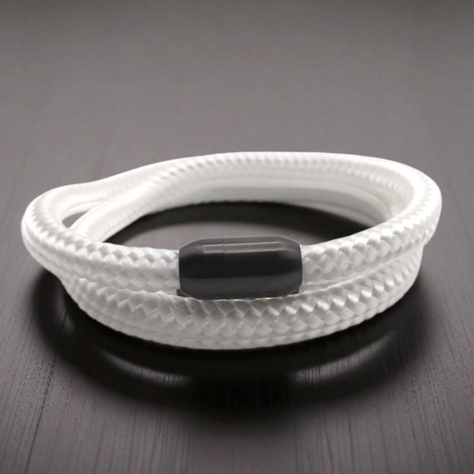 Segeltau-Armband "UNI DOUBLE" in Weiss | 8mm