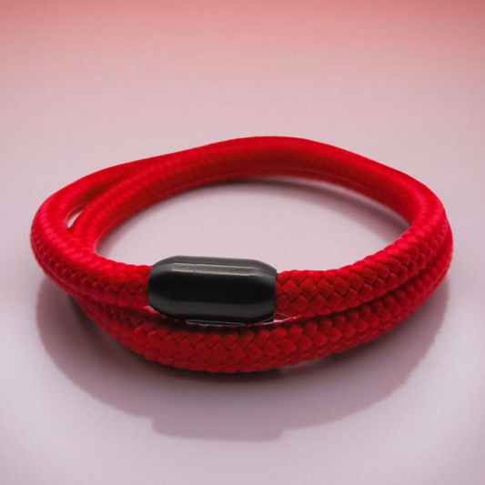 Segeltau-Armband "UNI DOUBLE" in Rot | 8mm