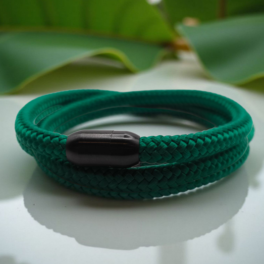 Segeltau-Armband "UNI DOUBLE" in Hunter-Grün | 8mm