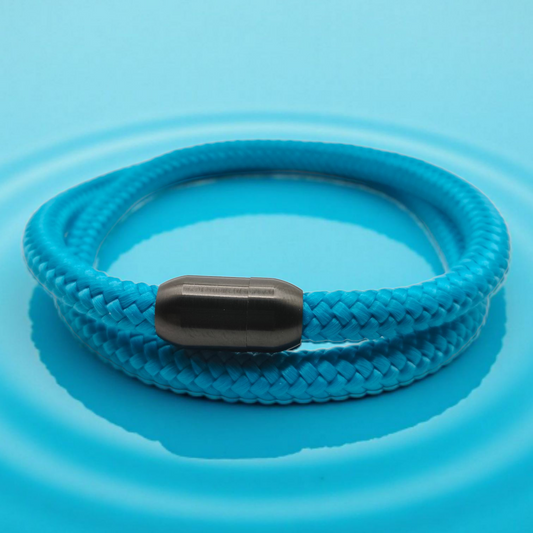 Segeltau-Armband "UNI DOUBLE" in Meer-Blau | 8mm