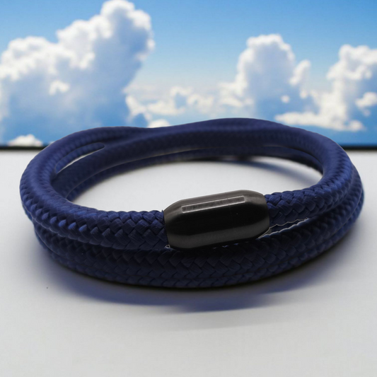 Segeltau-Armband "UNI DOUBLE" in Dunkelblau | 8mm