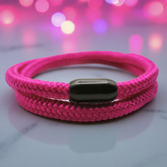 Segeltau-Armband "UNI DOUBLE" in Fuchsie | 8mm