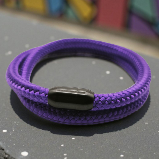 Segeltau-Armband "UNI DOUBLE" in Acid-Violet | 8mm