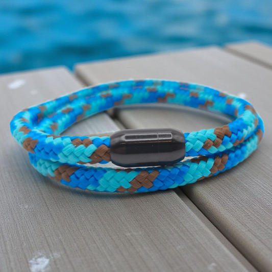 Segeltau-Armband "Deep Water" als Double | 8mm