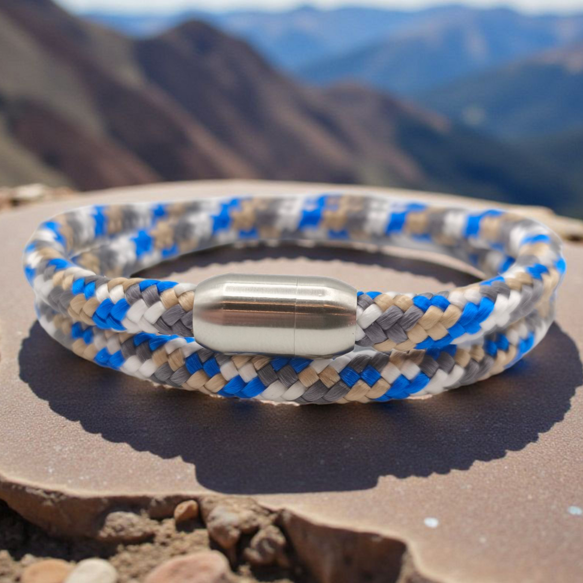 Segeltau-Armband "Rocky-Mountains" als Double | 6mm