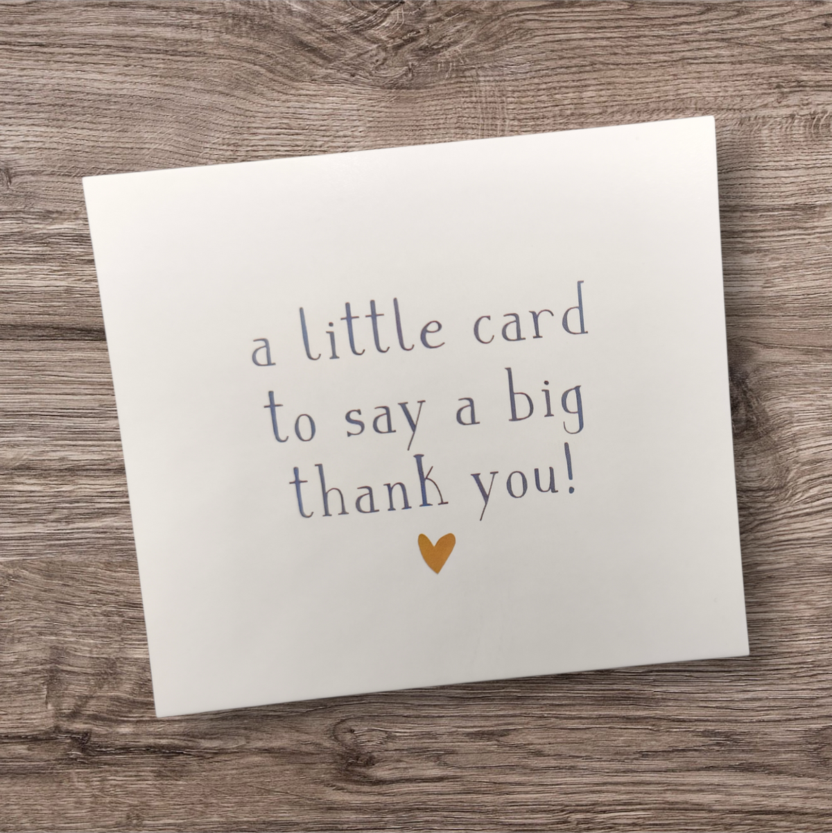 Grußkarte "Thank You" mit Herz | 90x80mm