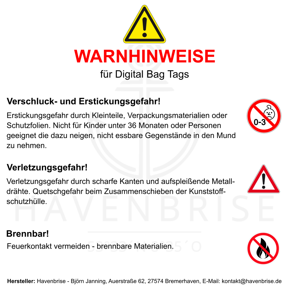 Digital Bag Tag | Digitaler Gepäckanhänger | Weiß | Wiederverwendbar | NFC | QR-Code