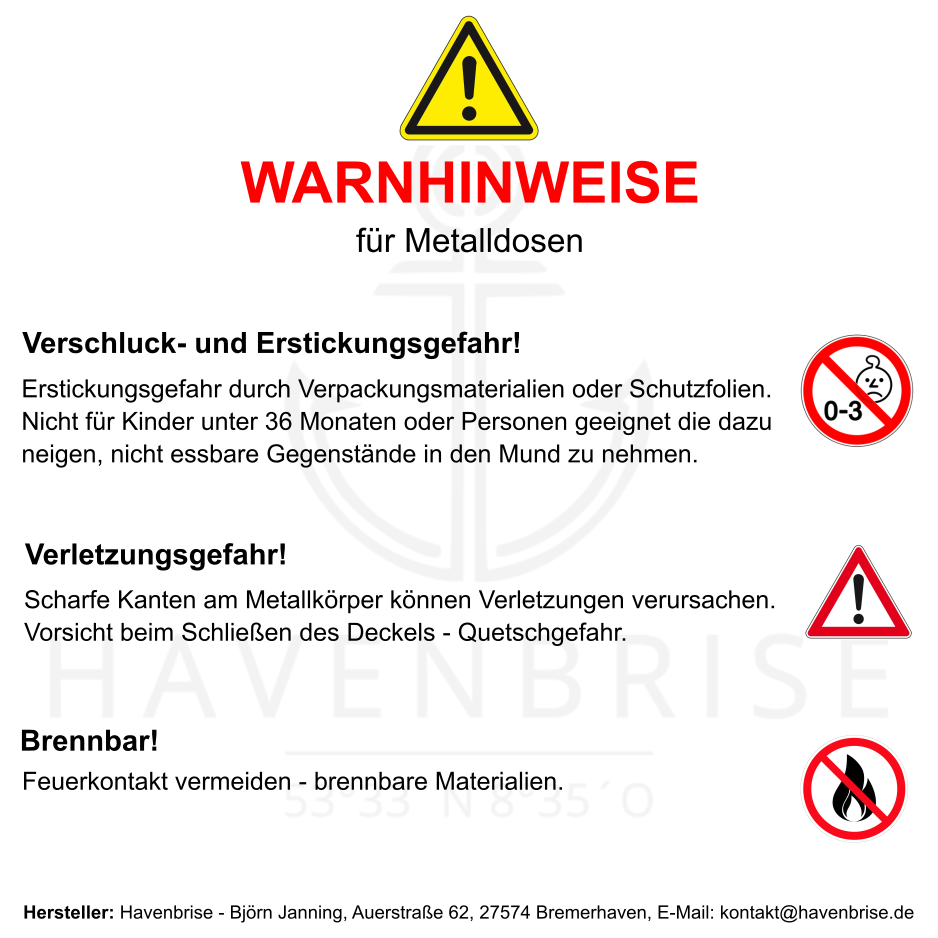 Metalldose für Double-Loop Schlüsselanhänger