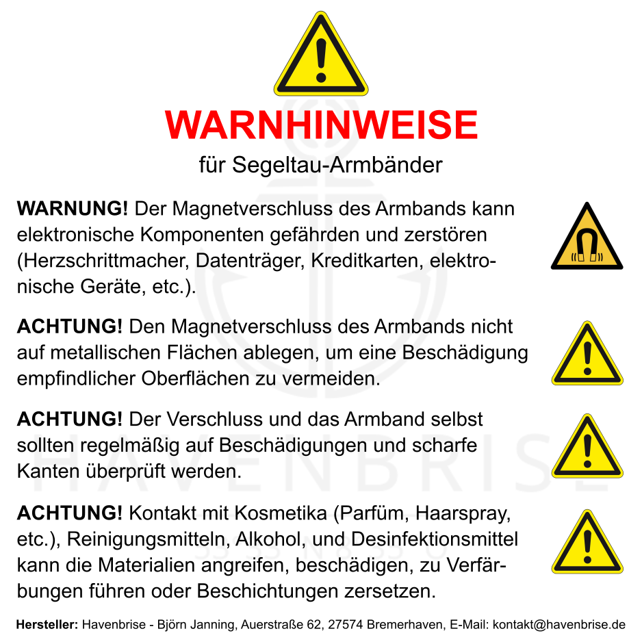 Segeltau-Armband "Amazonas" als Double | 8mm
