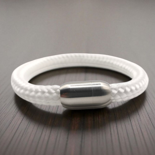 Segeltau-Armband "UNI" in Weiß | 8mm