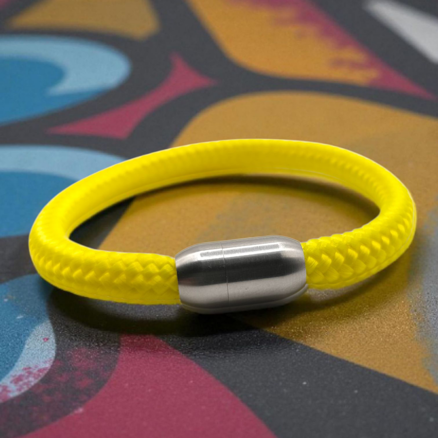 Segeltau-Armband "UNI" in Neon-Gelb | 8mm