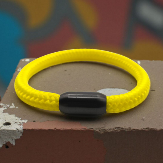 Segeltau-Armband "UNI" in Neon-Gelb | 8mm