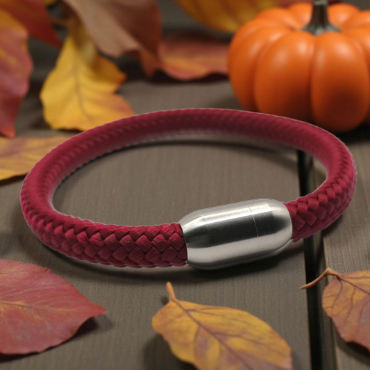 Segeltau-Armband "UNI" in Ruby-Rot | 6mm