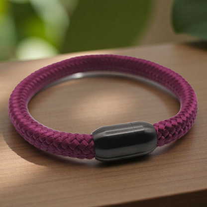 Segeltau-Armband "UNI" in Aubergine | 8mm