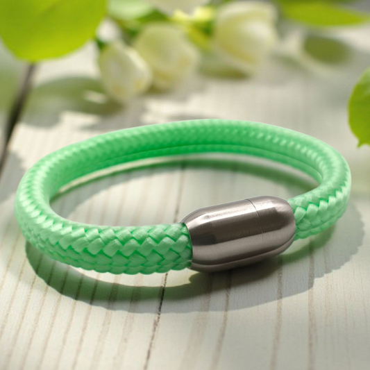 Segeltau-Armband "UNI" in Bright-Minze | 8mm