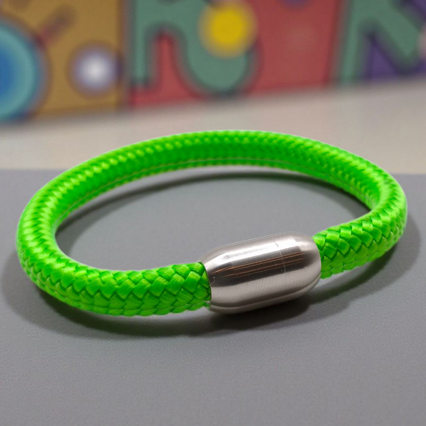 Segeltau-Armband "UNI" in Neon-Grün | 8mm