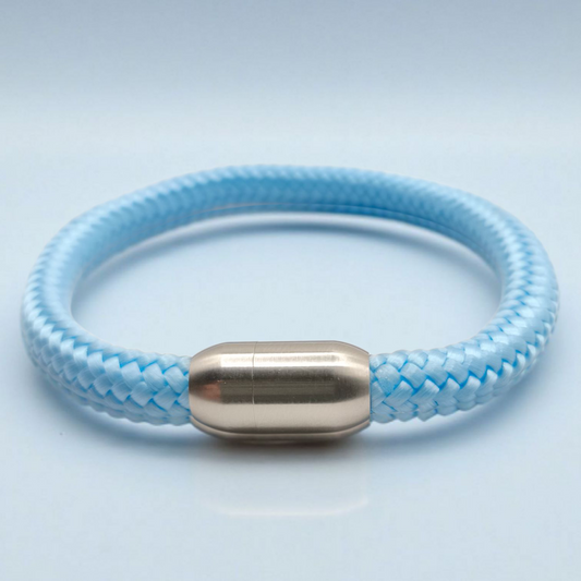 Segeltau-Armband "UNI" in Baby-Blau | 8mm