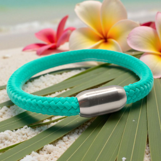 Segeltau-Armband "UNI" in Aquamarine | 8mm