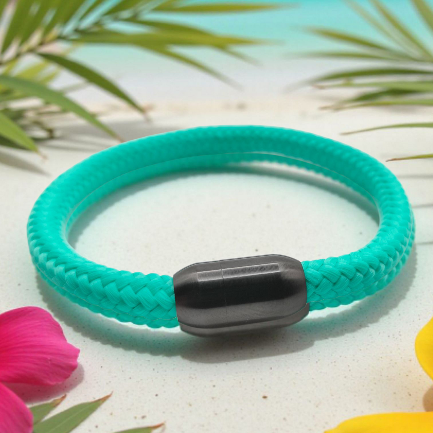 Segeltau-Armband "UNI" in Aquamarine | 8mm
