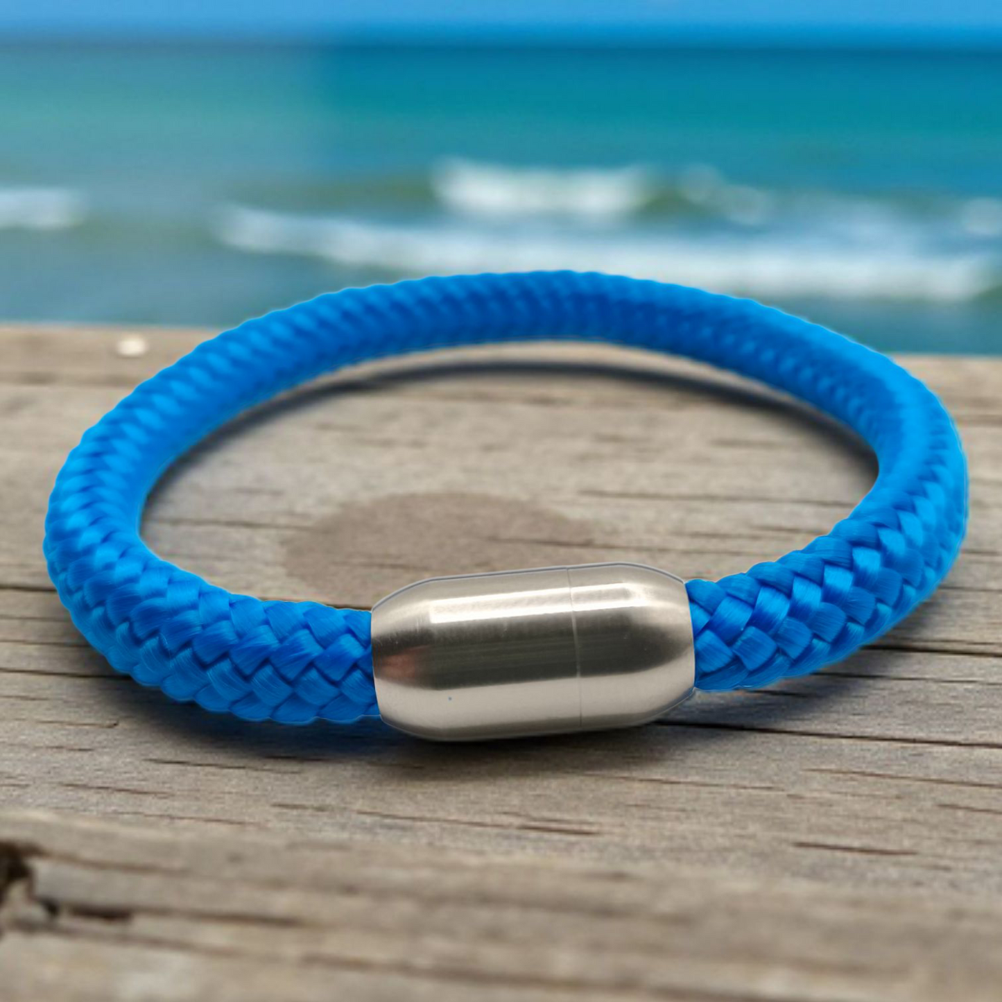 Segeltau-Armband "UNI" in Metallic-Royalblau | 8mm