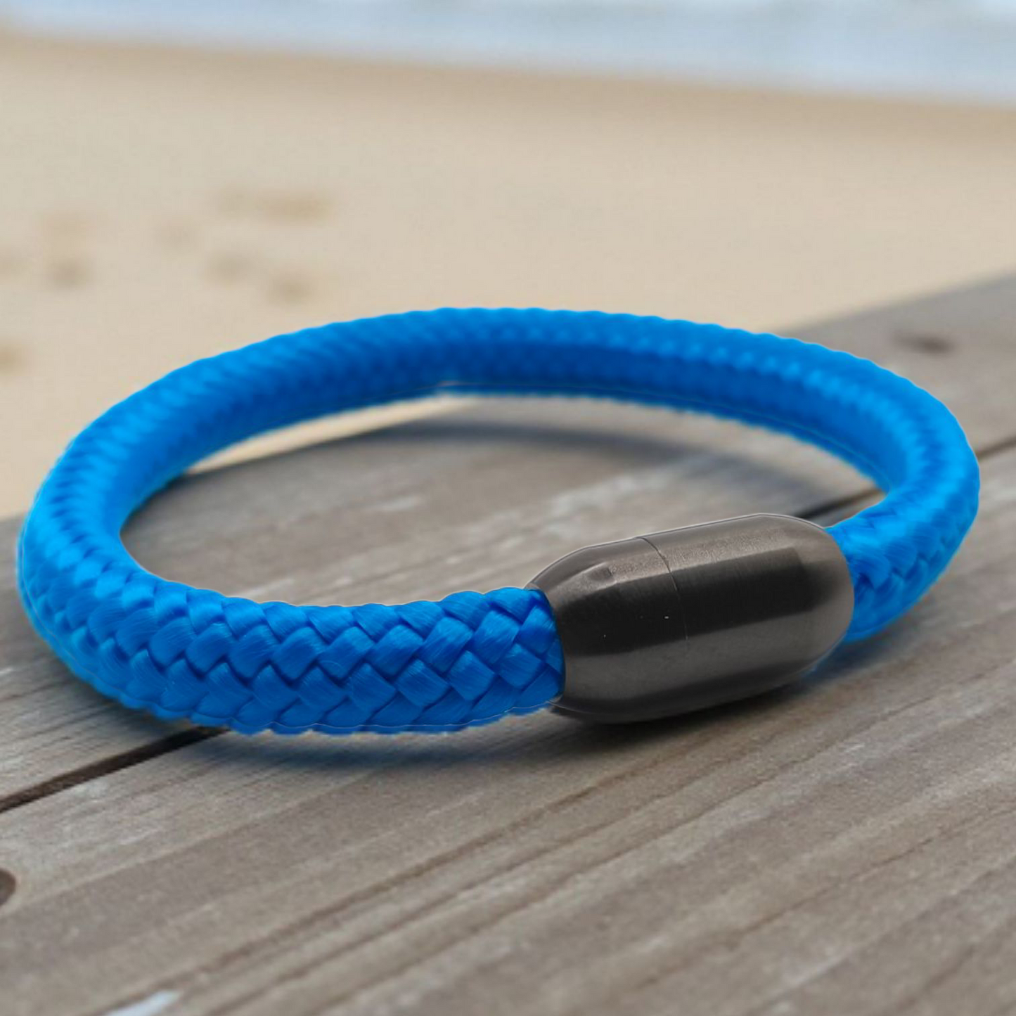 Segeltau-Armband "UNI" in Metallic-Royalblau | 8mm