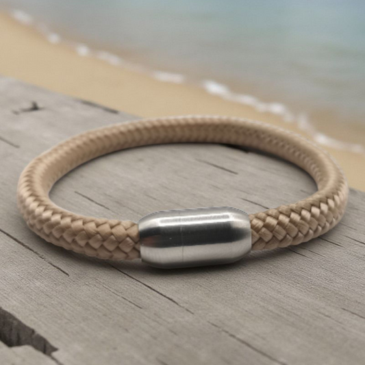 Segeltau-Armband "UNI" in Beige | 8mm