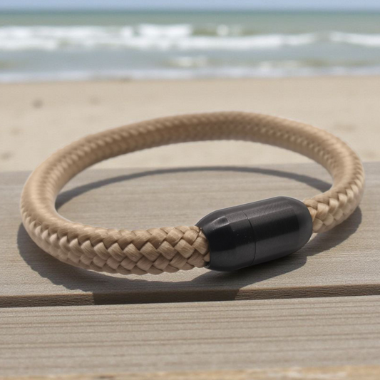 Segeltau-Armband "UNI" in Beige | 8mm