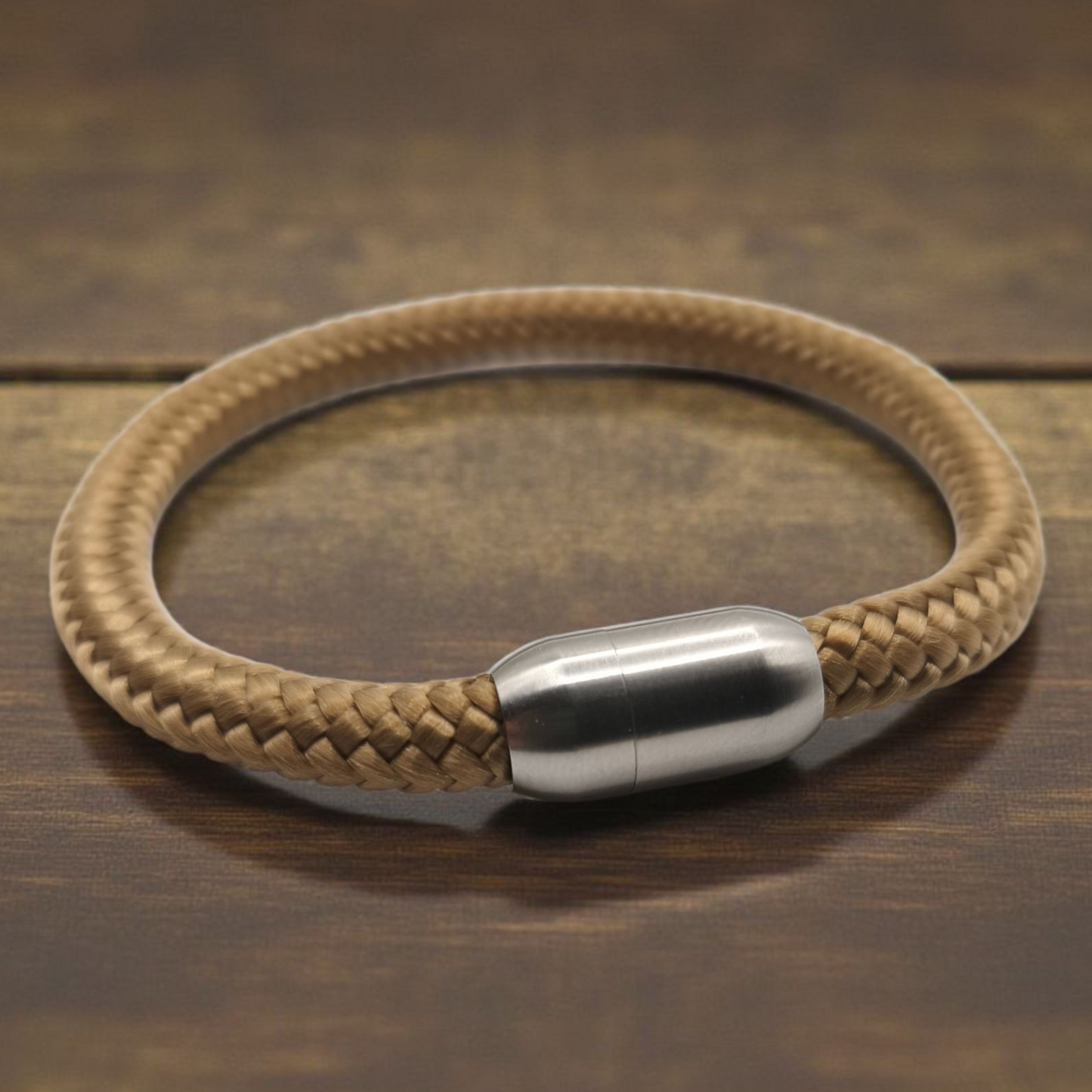 Segeltau-Armband "UNI" in Gold-Braun | 8mm