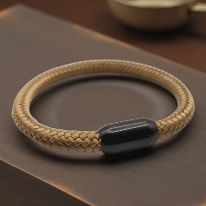 Segeltau-Armband "UNI" in Gold-Braun | 8mm