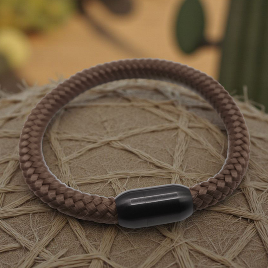 Segeltau-Armband "UNI" in Chocolate-Braun | 8mm