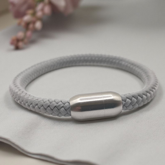 Segeltau-Armband "UNI" in Cement-Grau | 8mm