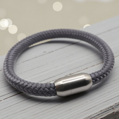 Segeltau-Armband "UNI" in Charcoal-Grau | 8mm