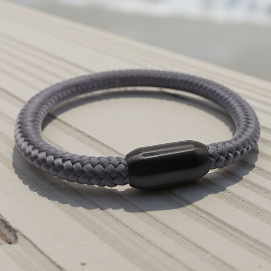 Segeltau-Armband "UNI" in Charcoal-Grau | 8mm