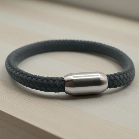 Segeltau-Armband "UNI" in Iron-Grau | 6mm
