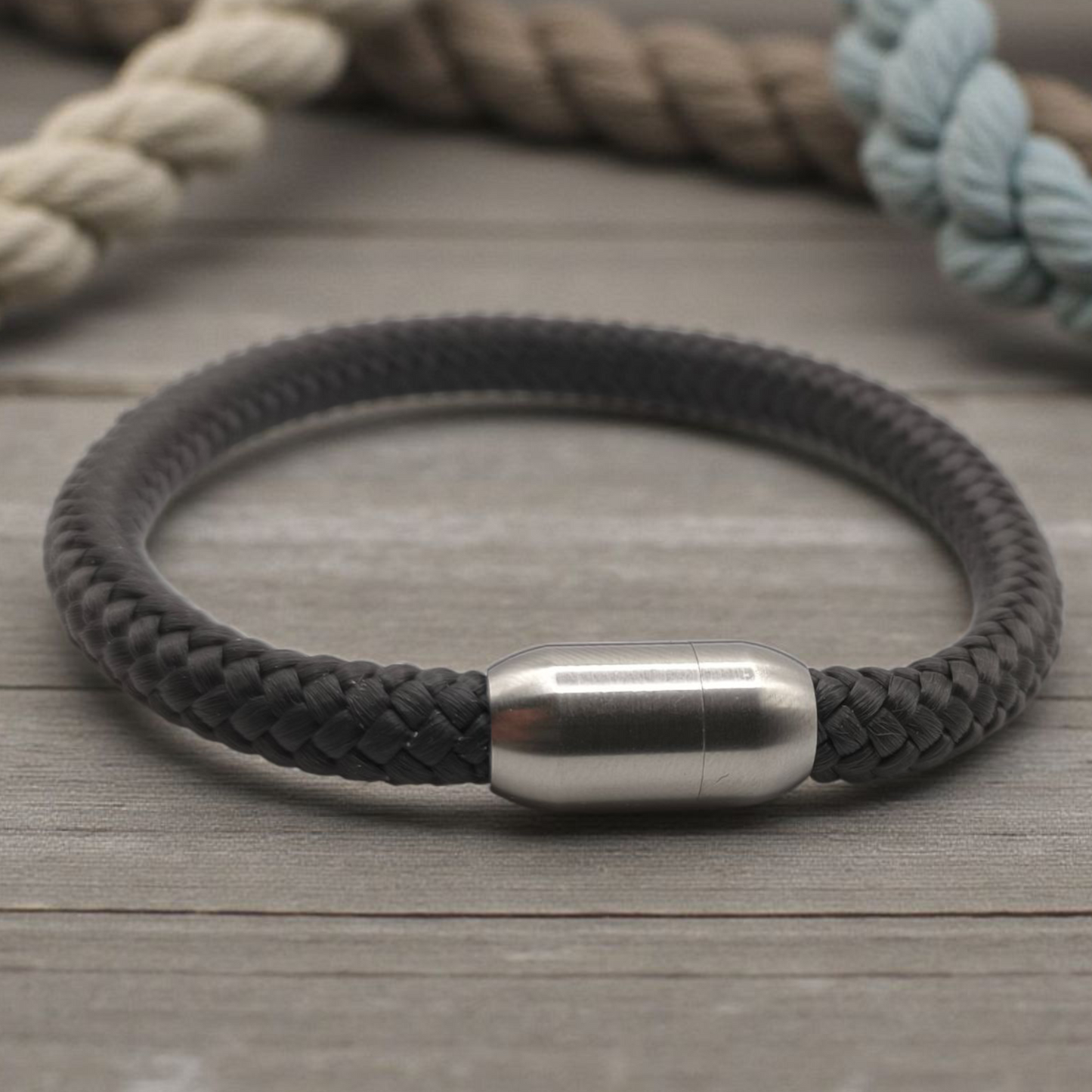Segeltau-Armband "UNI" in Anthrazite | 8mm
