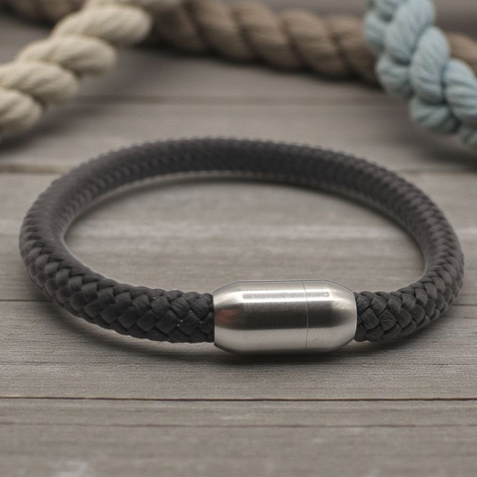 Segeltau-Armband "UNI" in Anthrazite | 8mm