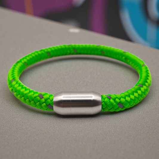 Segeltau-Armband "REFLECTIVE" in Neon-Grün | 6mm