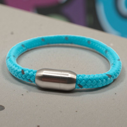 Segeltau-Armband "REFLECTIVE" in Türkis | 8mm