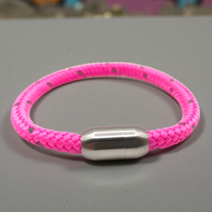 Segeltau-Armband "REFLECTIVE" in Neon-Rosa | 6mm