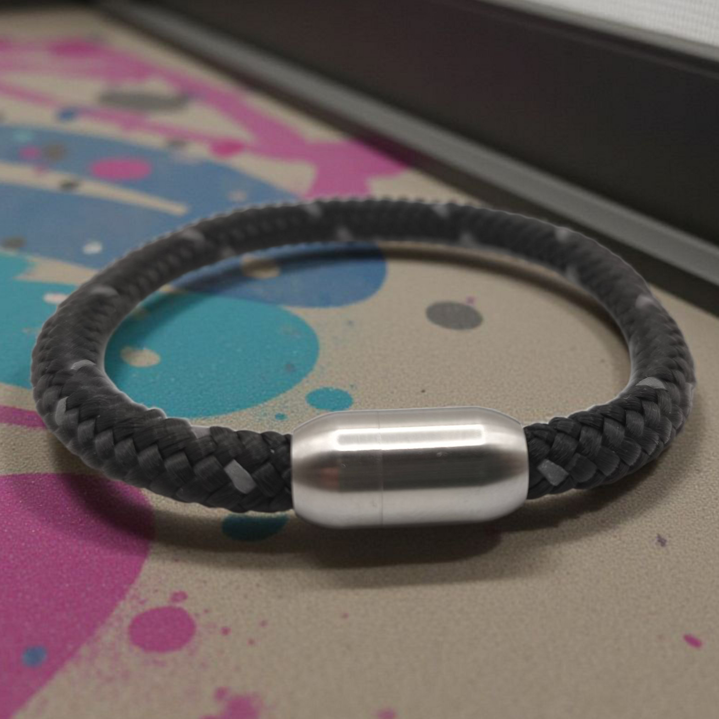 Segeltau-Armband "REFLECTIVE" in Schwarz | 8mm