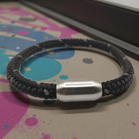 Segeltau-Armband "REFLECTIVE" in Schwarz | 8mm