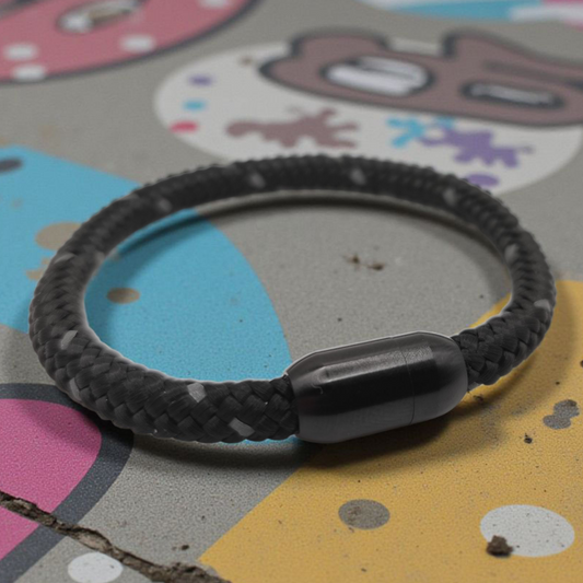 Segeltau-Armband "REFLECTIVE" in Schwarz | 8mm
