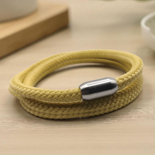 Segeltau-Armband "UNI DOUBLE" in Pastel-Gelb | 8mm