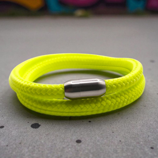 Segeltau-Armband "UNI DOUBLE" in Neon-Lime | 8mm