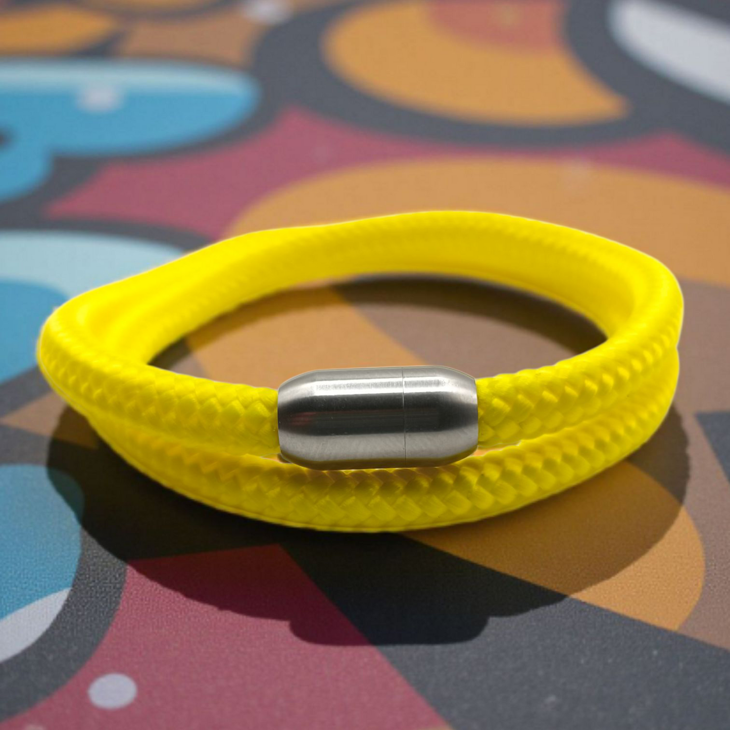 Segeltau-Armband "UNI DOUBLE" in Neon-Gelb | 8mm